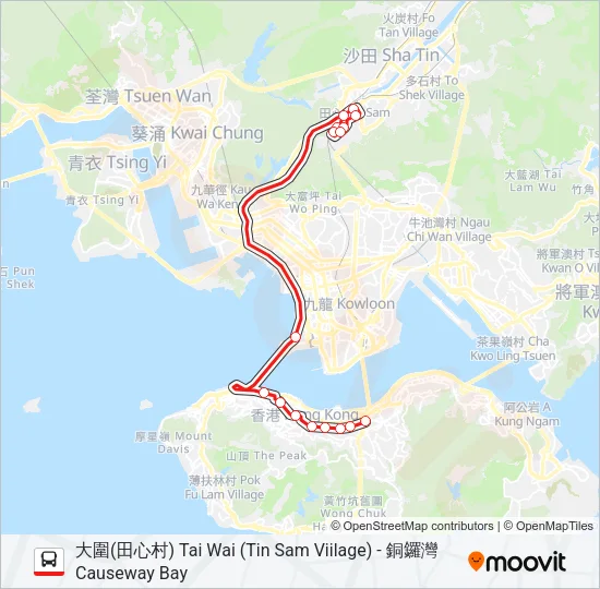 985B Bus Line Map