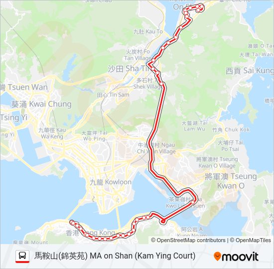 N680 bus Line Map