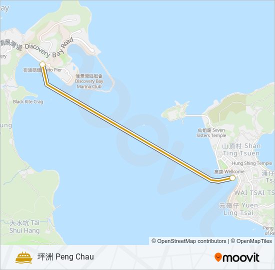 坪洲聖母神樂院愉景灣Route: Schedules, Stops & Maps - 坪洲Peng Chau (Updated)