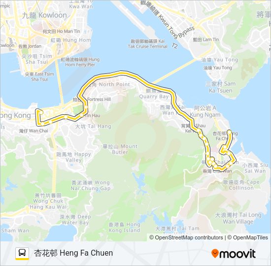 巴士8的線路圖