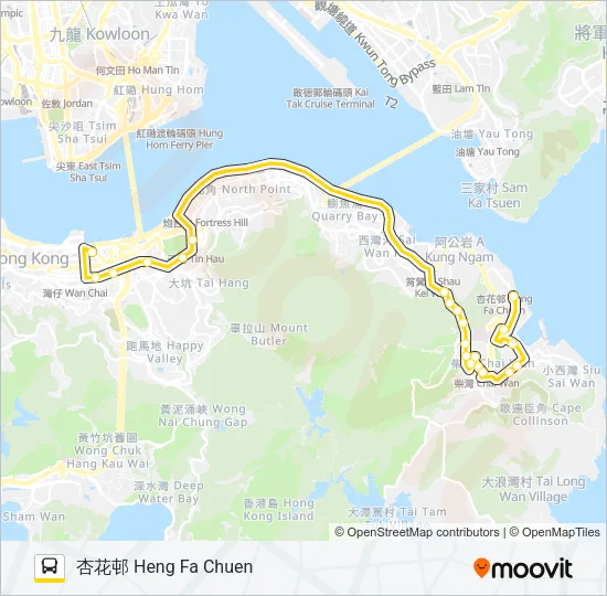 8 Bus Line Map