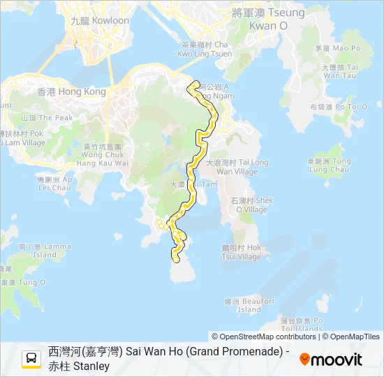 14 Bus Line Map