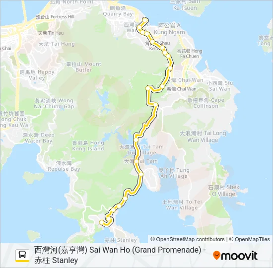 14 Bus Line Map