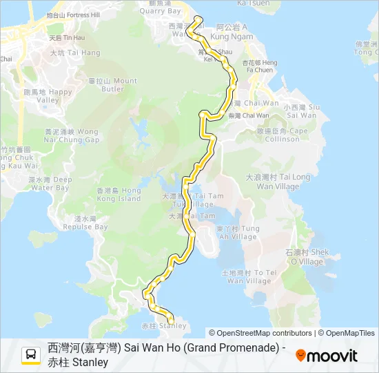 14 Bus Line Map