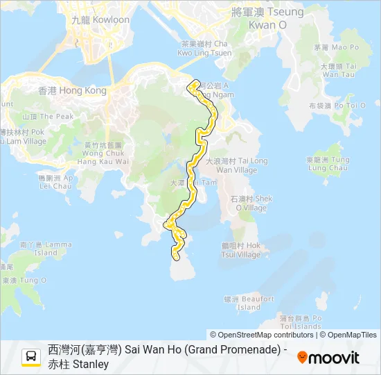 14 Bus Line Map