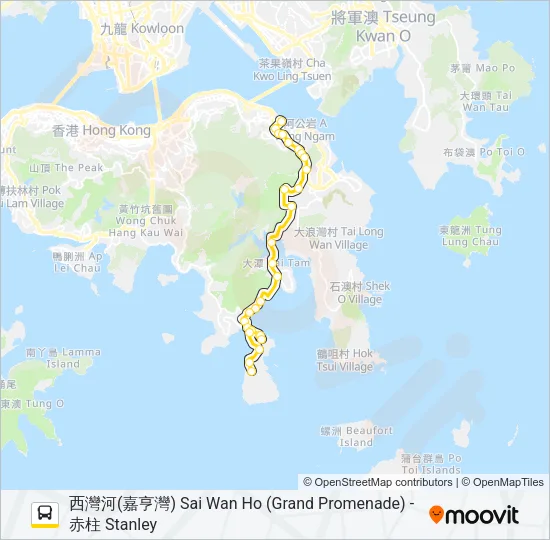 14 Bus Line Map