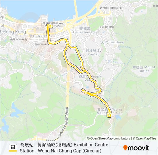巴士1M的線路圖