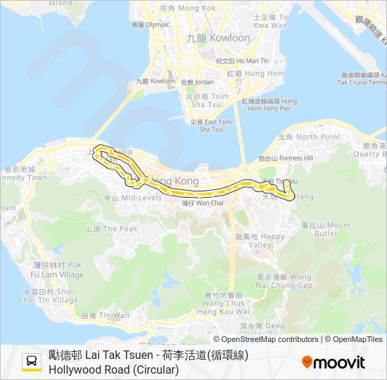 26 Route: Schedules, Stops & Maps - 勵德邨 - 荷李活道(循環線) Lai Tak Tsuen ...