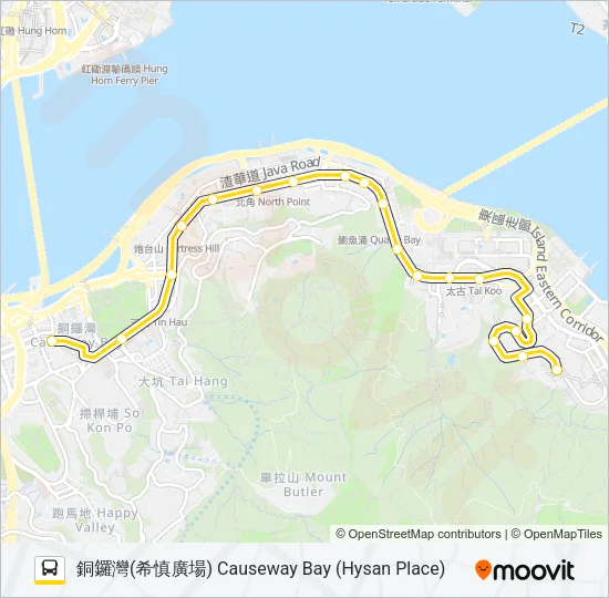 2A Bus Line Map