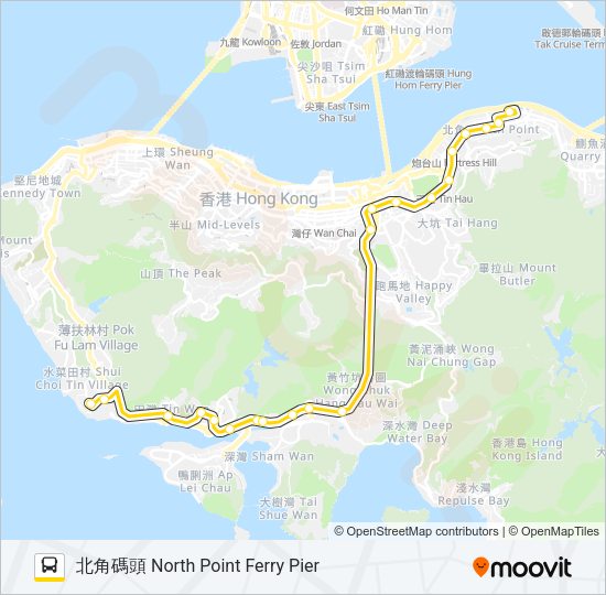 巴士42的線路圖