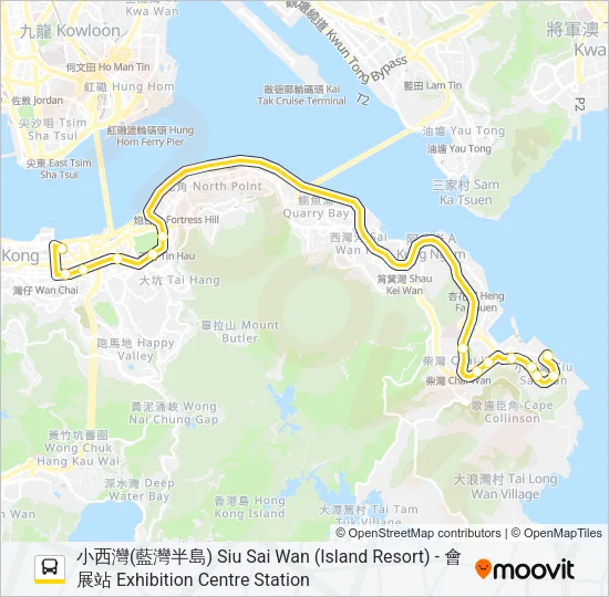 8P Bus Line Map