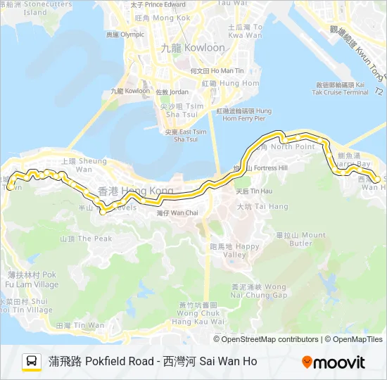 23X Bus Line Map