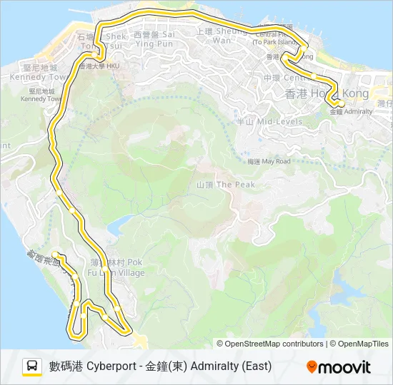 30X Bus Line Map