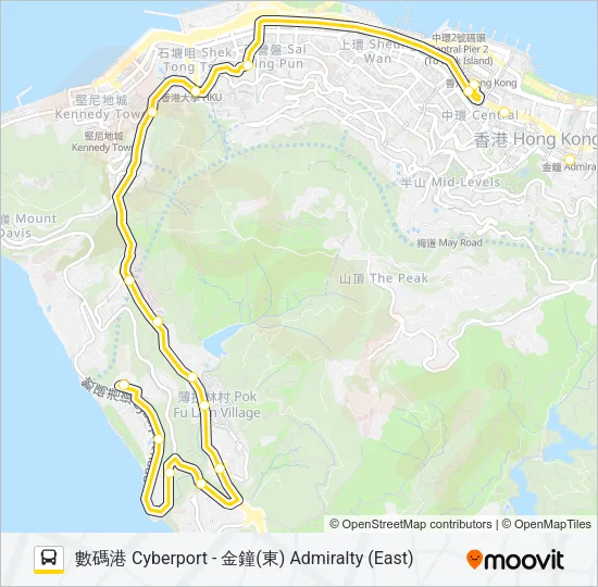 30X Bus Line Map