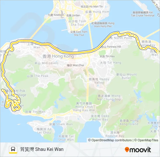 33X Bus Line Map