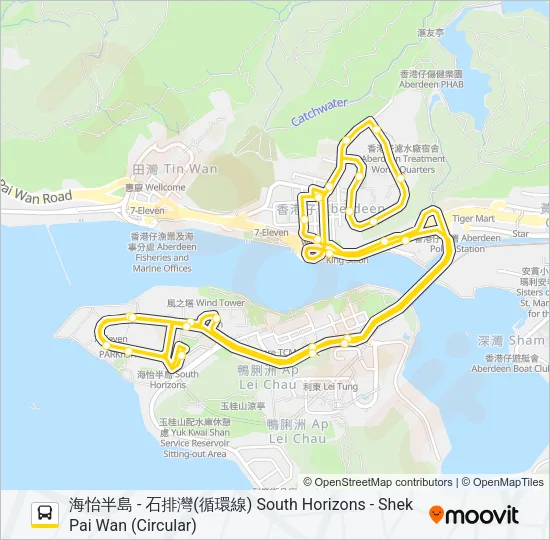 595 Bus Line Map