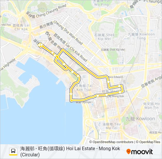 巴士701的線路圖