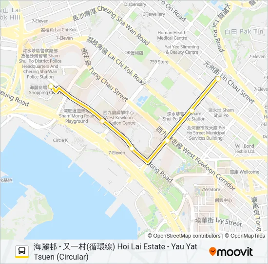 702 Bus Line Map