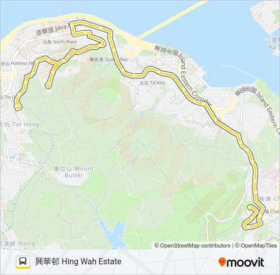 巴士81A的線路圖