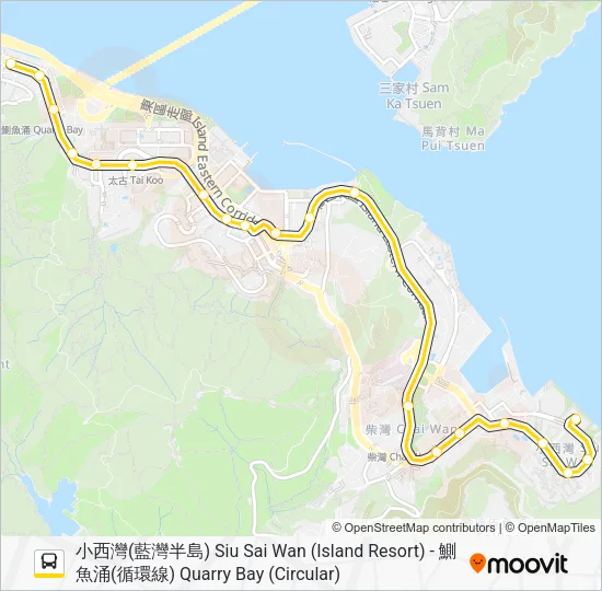 巴士82X的線路圖
