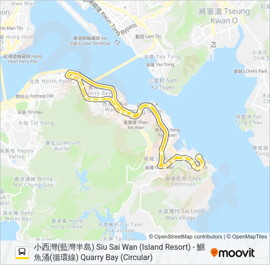 82X Bus Line Map