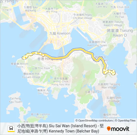 88X Bus Line Map