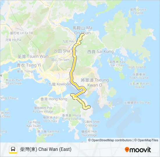 682A Bus Line Map