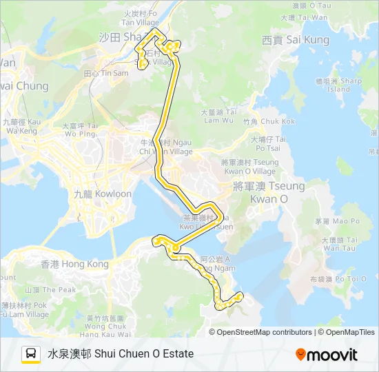 682B Bus Line Map