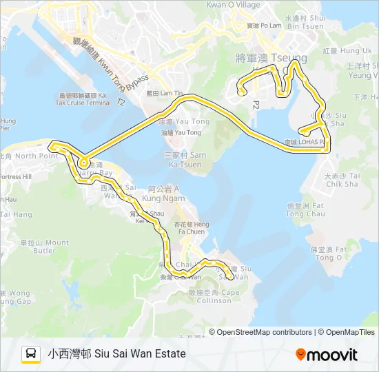 694S Bus Line Map