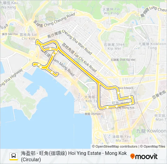 701A Bus Line Map
