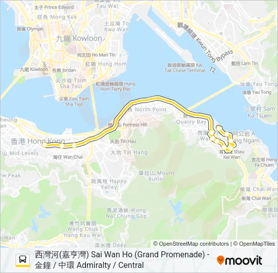 720A Bus Line Map