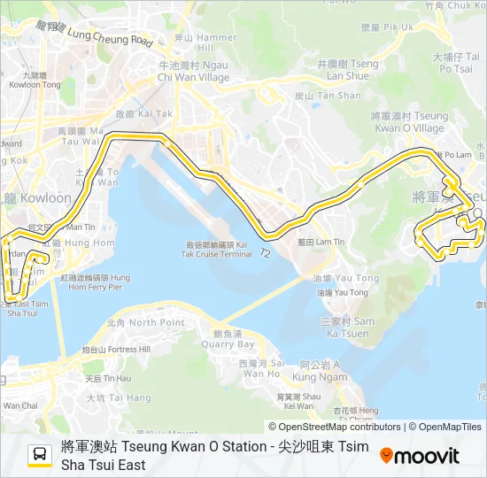 796P Bus Line Map