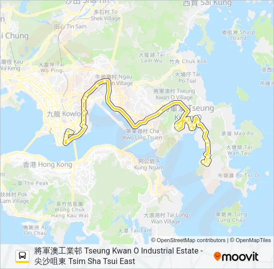 796X Bus Line Map