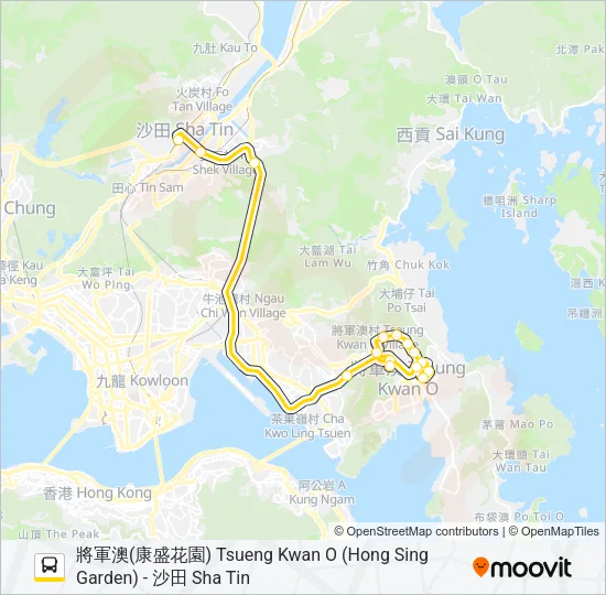 798A Bus Line Map