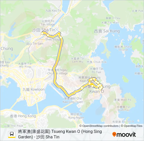 798A Bus Line Map
