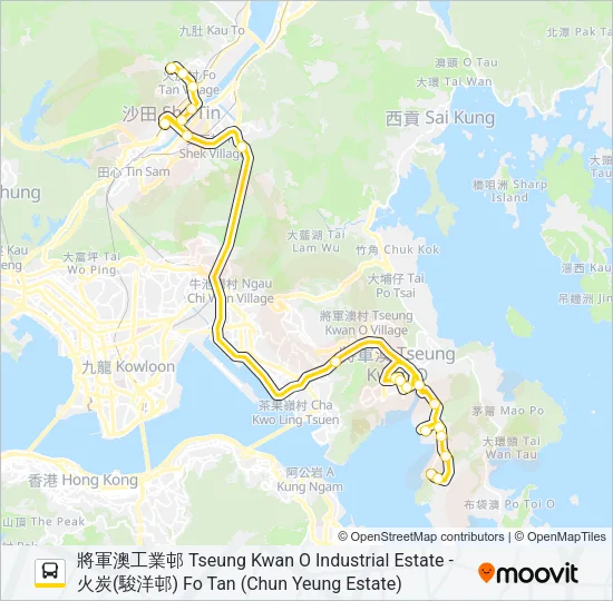 798X Bus Line Map
