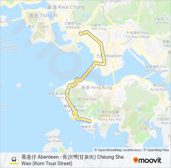 970X Bus Line Map