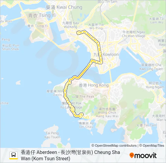 970X Bus Line Map