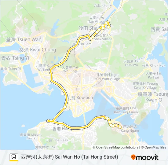 982C Bus Line Map