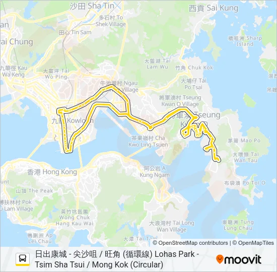 N796 Bus Line Map