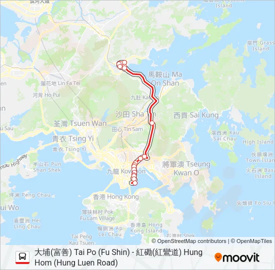275X Bus Line Map