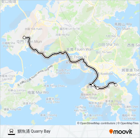 NR705 Bus Line Map
