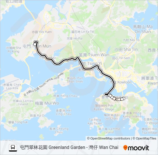 巴士NR716的線路圖