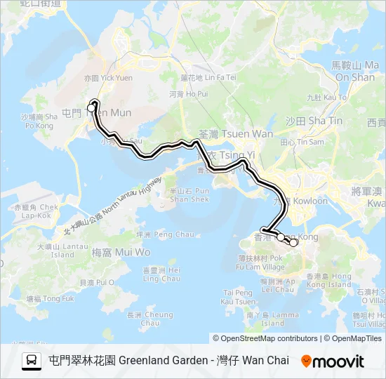 巴士NR716的線路圖