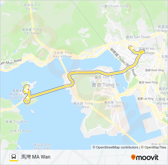 NR331 Bus Line Map