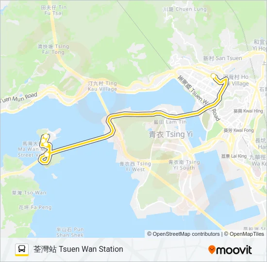 NR331 Bus Line Map