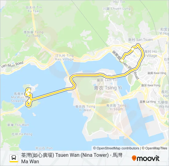 NR331S Bus Line Map
