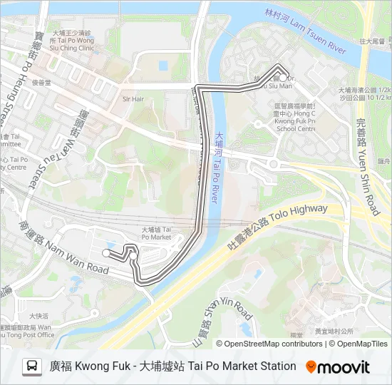 K18 Bus Line Map