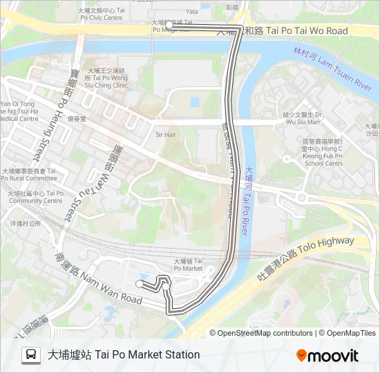 K14 Bus Line Map