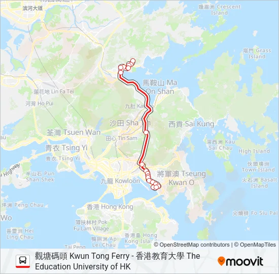 74F Bus Line Map